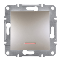 EPH1500169 ПЕРЕКЛЮЧАТЕЛЬ ОДНОКЛАВИШНЫЙ С ПОДСВЕТКОЙ ASFORA Schneider Electric БРОНЗ