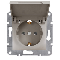 EPH3100169 РОЗЕТКА С ЗАЗЕМЛЕНИЕМ И КРЫШКОЙ ASFORA Schneider Electric БРОНЗ