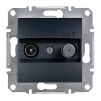 EPH3400471 TV-SAT РОЗЕТКА ПРОСТАЯ ASFORA Schneider Electric АНТРАЦИТ