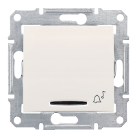 SDN1600423 КНОПКА ЗВОНКА С ПОДСВЕТКОЙ СЛОНОВАЯ КОСТЬ SEDNA Schneider Electric