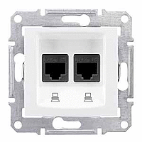 SDN4400121 РОЗЕТКА КОМПЬЮТЕРНАЯ ДВОЙНАЯ CAT.5E БЕЛЫЙ SEDNA Schneider Electric