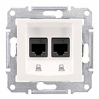 SDN4400123 РОЗЕТКА КОМПЬЮТЕРНАЯ ДВОЙНАЯ CAT.5E СЛОНОВАЯ КОСТЬ SEDNA Schneider Electric