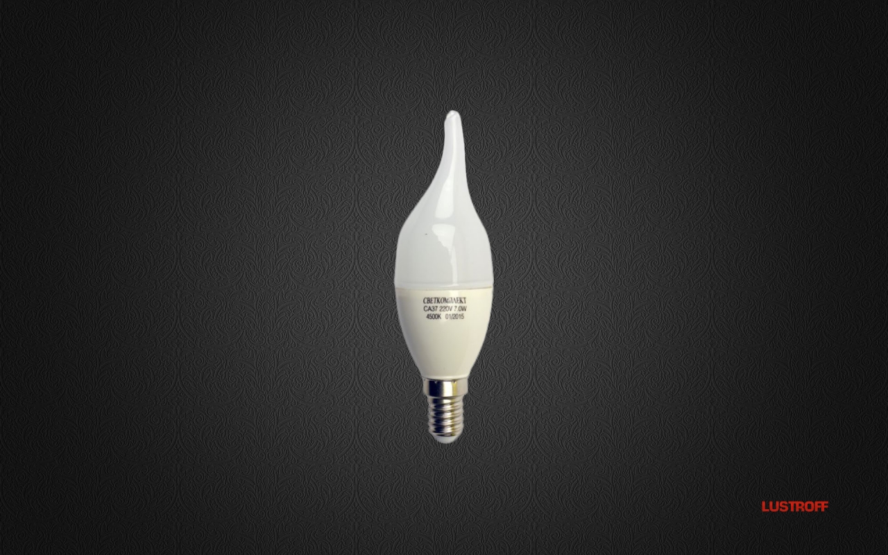 ЛАМПА СВІТЛОДІОДНА LED CA37 E14 C 7W 4500K (МАТОВА)