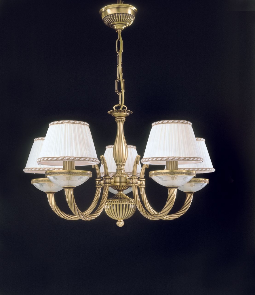 Люстра Reccagni Angelo Bronzo arte 4660/5L glass