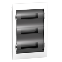 EZ9E312S2F. Щит пластиковый врезной. Дымчатая дверь.  3РЯДА/36М+2КК Schneider Electric