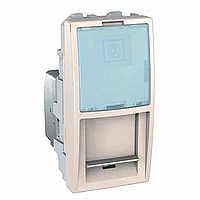 КОМПЬЮТЕРНАЯ РОЗЕТКА RJ45 5E (UTP) 1М СЛОНОВАЯ КОСТЬ Unica Schneider Electric MGU3.410.25