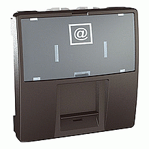 КОМПЬЮТЕРНАЯ РОЗЕТКА RJ45 5E (FTP) 2М ГРАФИТ Unica Schneider Electric MGU3.413.12