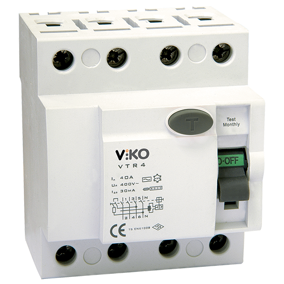 VIKO Устройство защитного отключения 4 полюса 40A 30mA