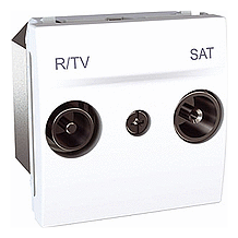 РОЗЕТКА TV-R/SAT КОНЦЕВАЯ 2М БЕЛАЯ Unica Schneider Electric MGU3.455.18