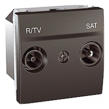 РОЗЕТКА TV-R/SAT ПРОХОДНАЯ 2М ГРАФИТ Unica Schneider Electric MGU3.456.12