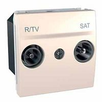 РОЗЕТКА TV-R/SAT ПРОХОДНАЯ 2М СЛОНОВАЯ КОСТЬ Unica Schneider Electric MGU3.456.25