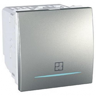 ТАЙМЕР НАЖИМНОЙ ЭЛЕКТРОННЫЙ 8А АЛЮМИНИЙ Unica Schneider Electric MGU3.535.30
