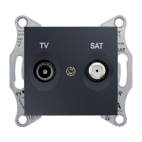 SDN3401270 TV/SAT РОЗЕТКА ПРОХОДНАЯ ГРАФИТ SEDNA Schneider Electric