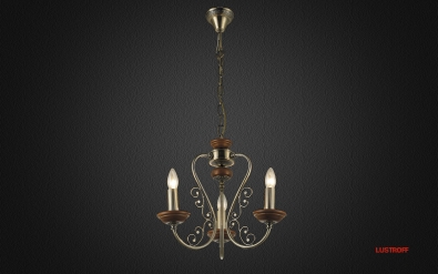 INL-6110P-03 Antique brass & Walnut