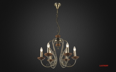 INL-6110P-06 Antique brass & Walnut