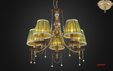 INL-6120P-05 Golden Brass & Green