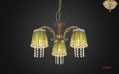 INL-6123P-03 Golden Brass & Green