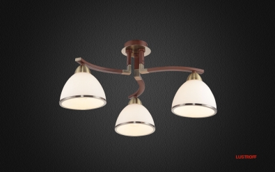 Потолочный светильник Altalusse INL-9287C-03 Antique brass & Walnut