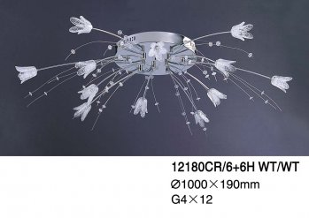 Люстра Tinko 12180CR/6+6H WT/WT