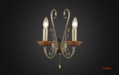 INL-6110W-02Antique brass & Walnut