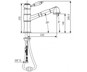 Смеситель для кухни EMMEVI LAGUNA BR 40065A