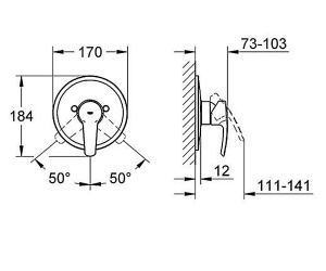 Cмеситель для душа однорычажный  GROHE Eurostyle 19507001