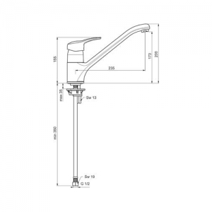 Смеситель для кухни SEVA LIGHT B8951AA