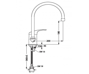 Смеситель для кухни TARNER B2669AA