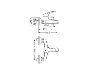 Смеситель для ванны VIDIMA SIRIUS В3176АА