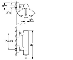 Смеситель для душа однорычажный  GROHE Essence New 33636001