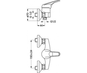 Смеситель для душа SEVA-M B2656AA