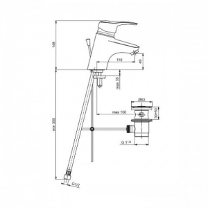 Смеситель для раковины SEVA LIGHT B8945AA