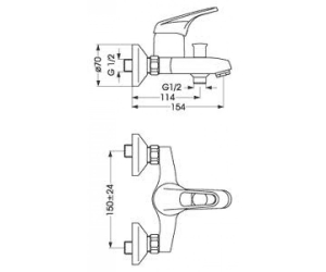 Смеситель для ванны VIDIMA SEVA-M B2655AA