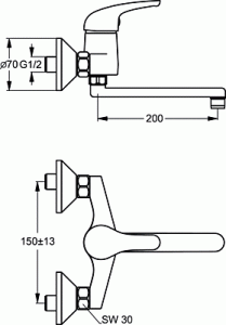 Смеситель для раковины SIRIUS В3515АА